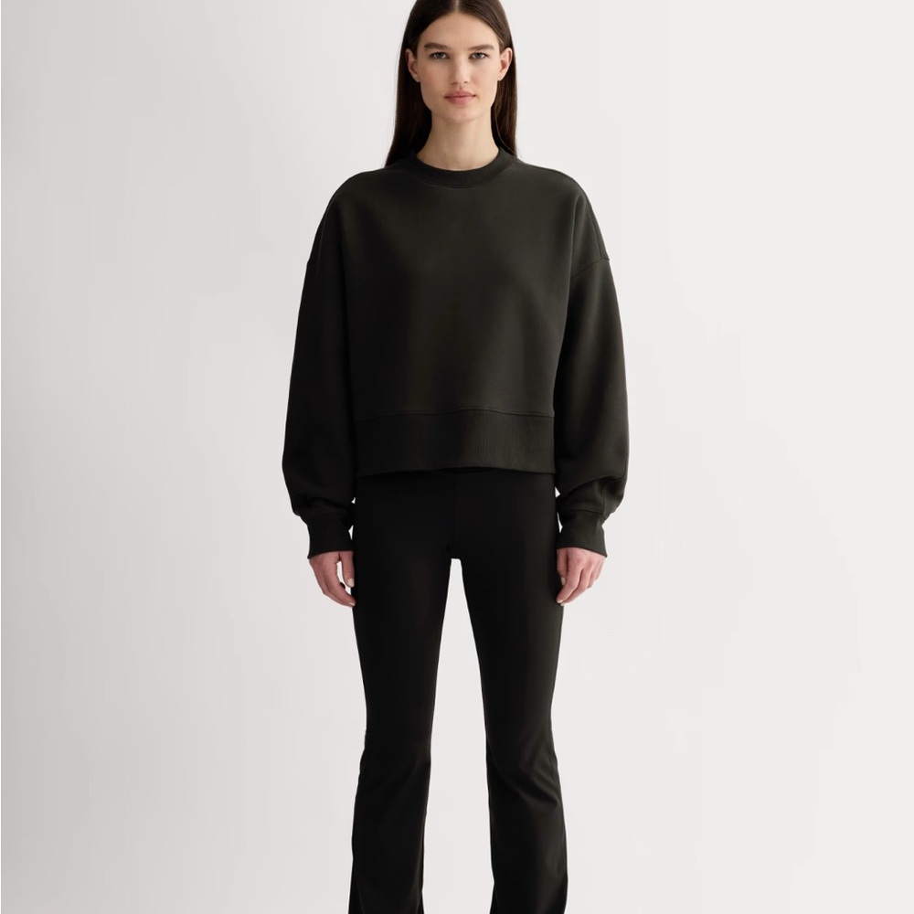 Everlane The Laid-Back Sweatshirt Black Organic cotton - Large - EUC - Picture 2 of 13